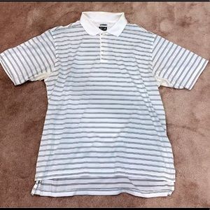 Mens Adidas Striped Polo Shirt